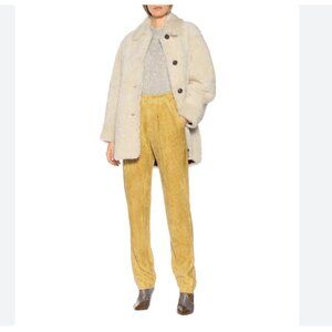 Isabel Marant Fany high-rise straight velvet pants